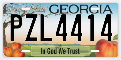 GA license plate PZL4414