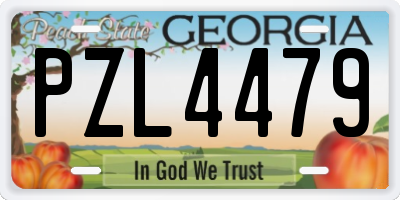 GA license plate PZL4479