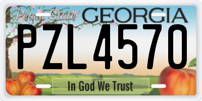 GA license plate PZL4570