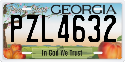 GA license plate PZL4632