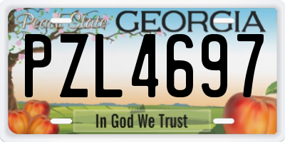 GA license plate PZL4697
