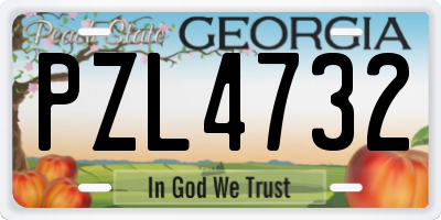 GA license plate PZL4732