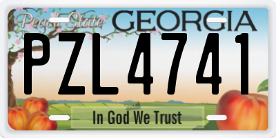 GA license plate PZL4741