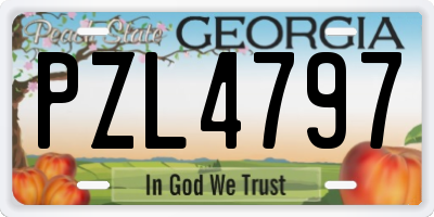 GA license plate PZL4797