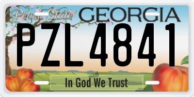 GA license plate PZL4841