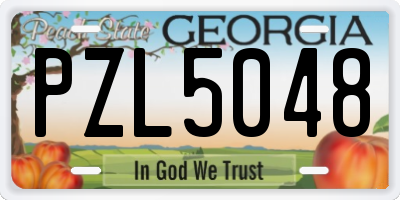 GA license plate PZL5048