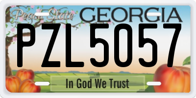 GA license plate PZL5057