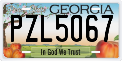 GA license plate PZL5067