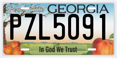 GA license plate PZL5091