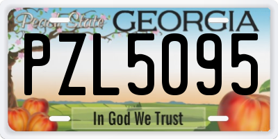GA license plate PZL5095