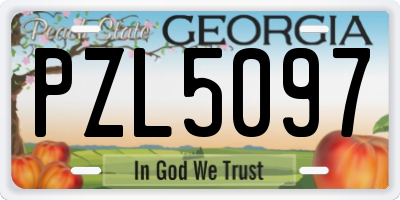 GA license plate PZL5097