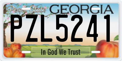 GA license plate PZL5241