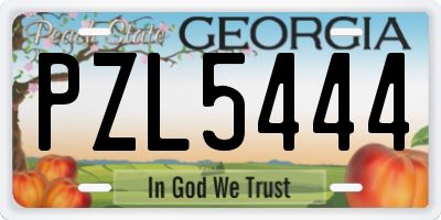 GA license plate PZL5444