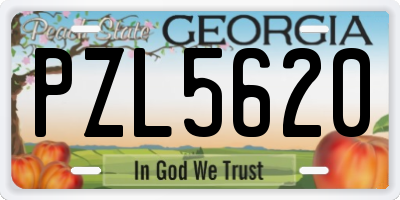 GA license plate PZL5620