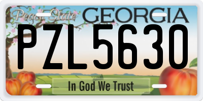 GA license plate PZL5630
