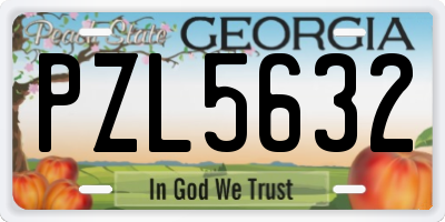 GA license plate PZL5632