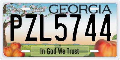 GA license plate PZL5744