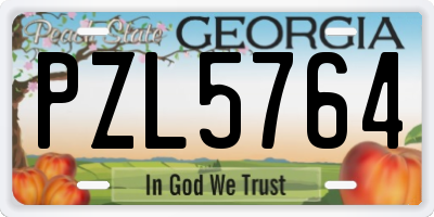 GA license plate PZL5764