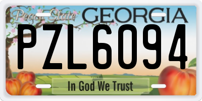 GA license plate PZL6094
