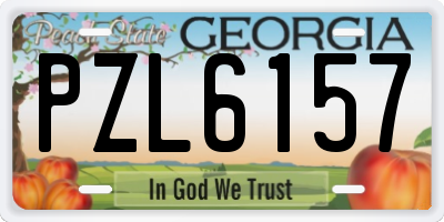 GA license plate PZL6157