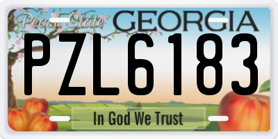 GA license plate PZL6183