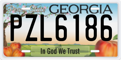 GA license plate PZL6186