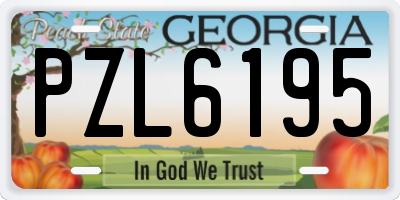 GA license plate PZL6195