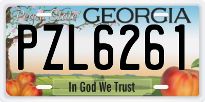 GA license plate PZL6261