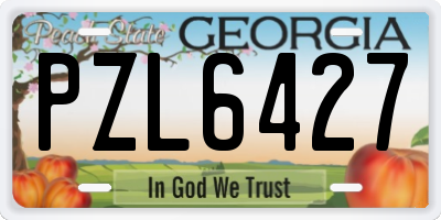 GA license plate PZL6427