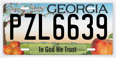 GA license plate PZL6639