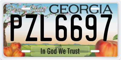 GA license plate PZL6697