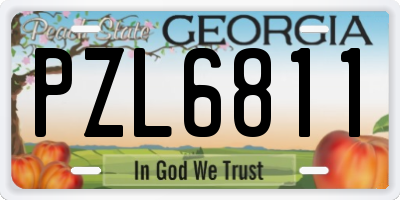 GA license plate PZL6811
