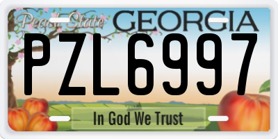 GA license plate PZL6997