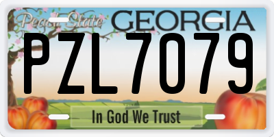 GA license plate PZL7079