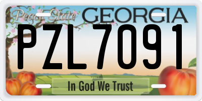 GA license plate PZL7091
