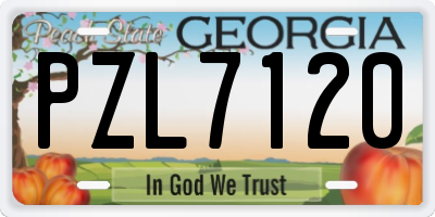 GA license plate PZL7120