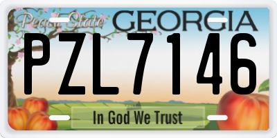 GA license plate PZL7146