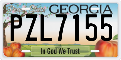 GA license plate PZL7155