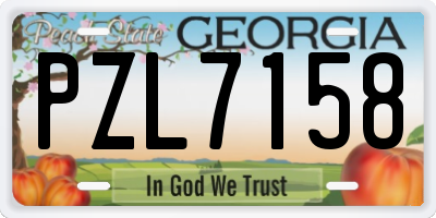 GA license plate PZL7158