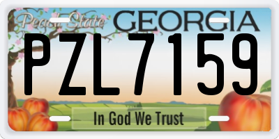 GA license plate PZL7159