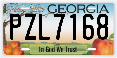 GA license plate PZL7168