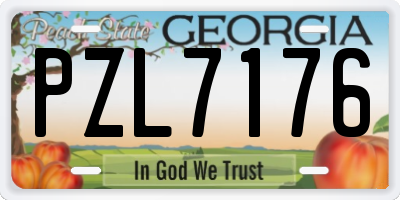 GA license plate PZL7176