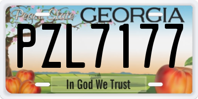 GA license plate PZL7177