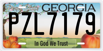 GA license plate PZL7179