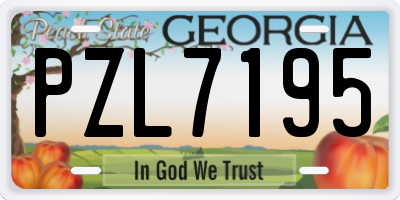 GA license plate PZL7195