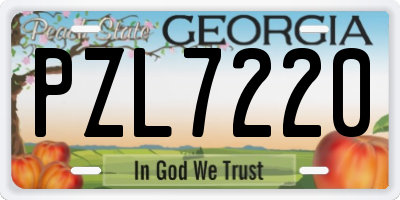 GA license plate PZL7220