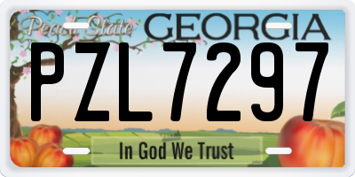 GA license plate PZL7297