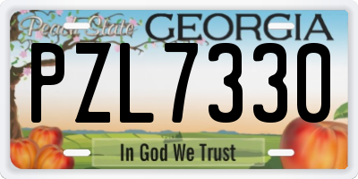 GA license plate PZL7330