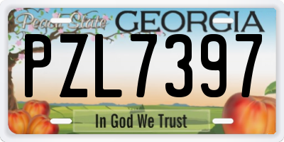 GA license plate PZL7397