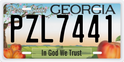 GA license plate PZL7441